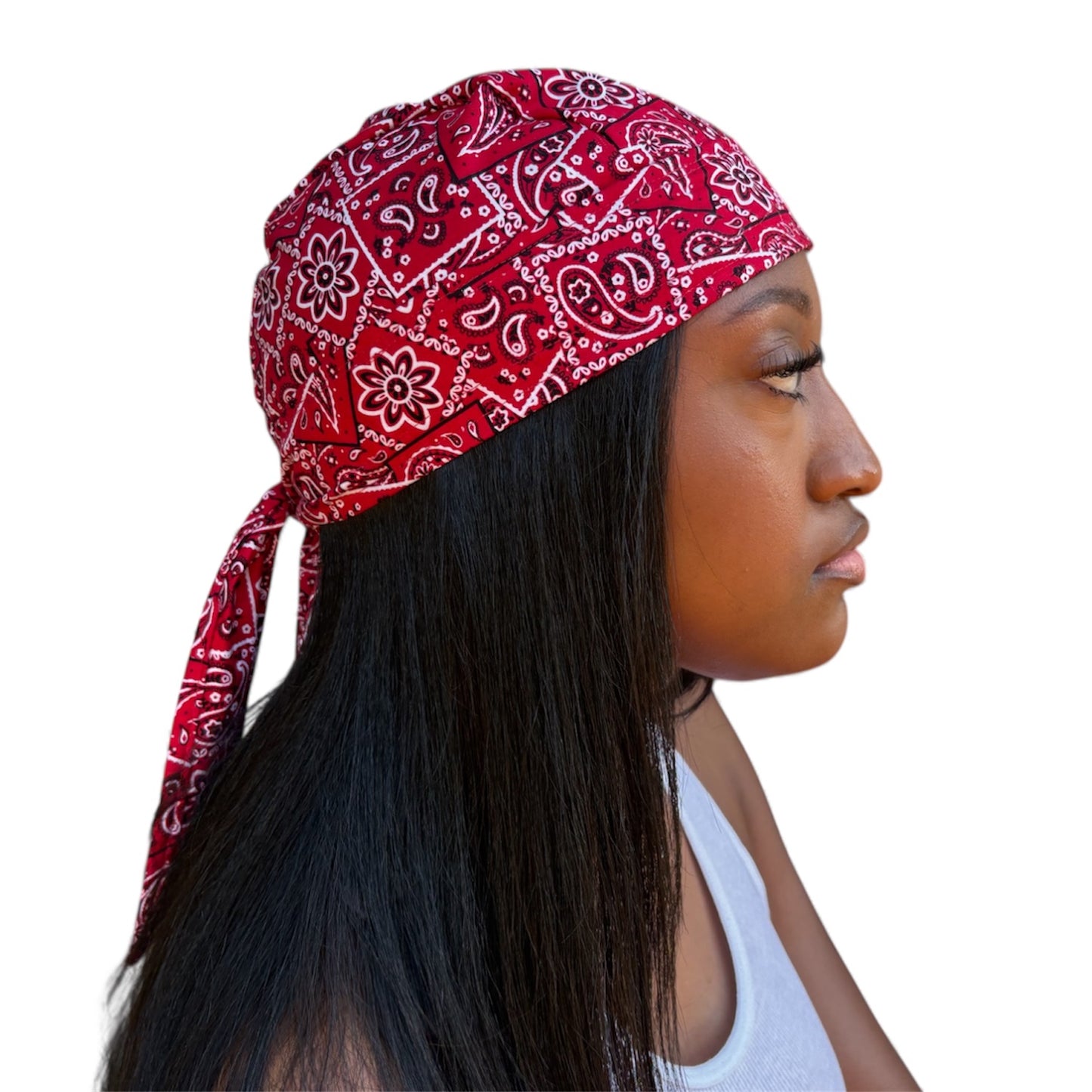 Crimson Paisley Biker Scarf